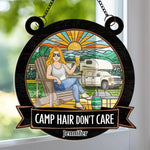 Perfect For Adding A Touch Of Nature To Your Home - Family Personalized Window Hanging Suncatcher Ornament - Gift For Campers, RV Owners, Road Trippers