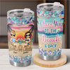 Waves, Wine, And My Partner In Crime - Bestie Personalized Custom Tumbler -  Gift For Best Friends, BFF, Sisters