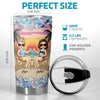 Waves, Wine, And My Partner In Crime - Bestie Personalized Custom Tumbler -  Gift For Best Friends, BFF, Sisters