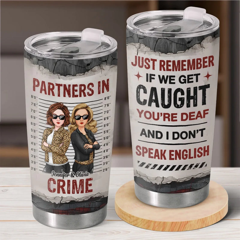 Double Trouble, Twice The Fun - Bestie Personalized Custom Tumbler -  Gift For Best Friends, BFF, Sisters