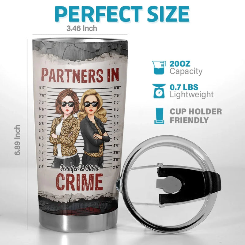 Double Trouble, Twice The Fun - Bestie Personalized Custom Tumbler -  Gift For Best Friends, BFF, Sisters