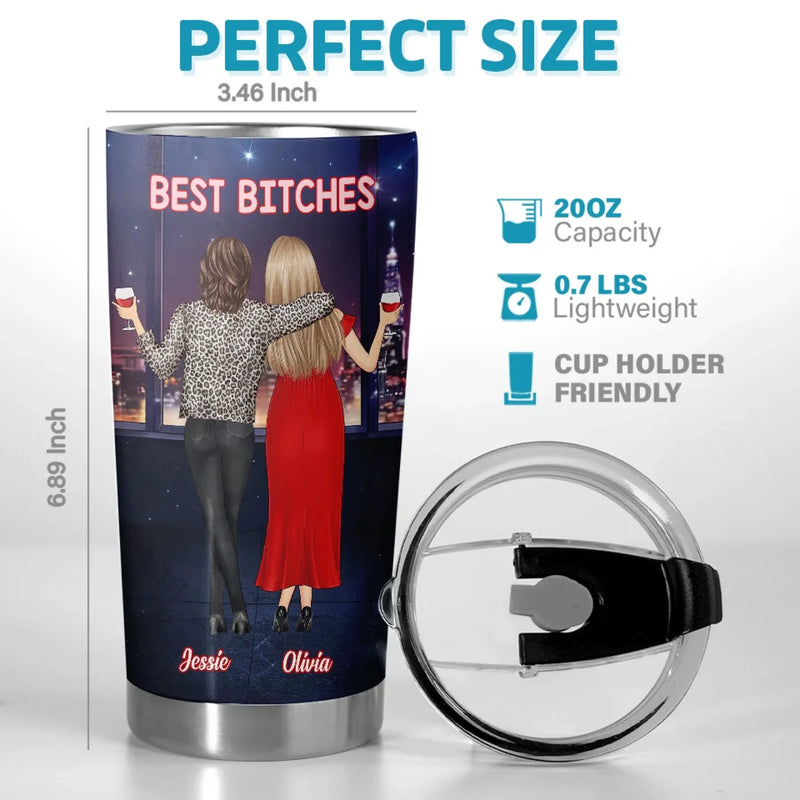 Chaos Creators Since Day One - Bestie Personalized Custom Tumbler -  Gift For Best Friends, BFF, Sisters