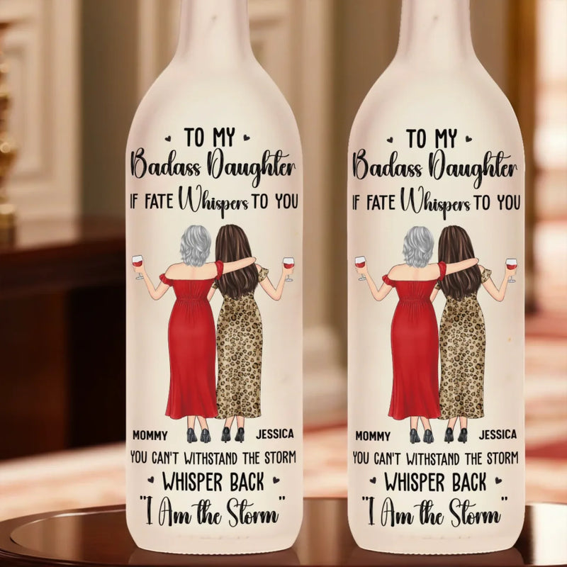 Whisper To The Storm - Family Personalized Custom Bottle Lamp - Gift For Mom, Daughter