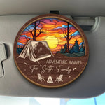 Breathe In Nature - Family Personalized Custom Car Visor Clip - Gift For Yourself, Best Friends, Siblings, Family Members