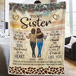 You’re The Friend My Heart Chose - Bestie Personalized Custom Blanket - Gift For Sisters, Best Friends, BFF