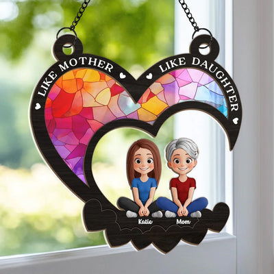 Like Mother Like Children - Family Personalized Window Hanging Suncatcher Ornament - Gift For Mom