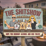 Give Me Some Drink And Dog Treats - Dog Personalized Custom Home Decor Metal Sign - House Warming Gift For Dog Lovers, Couple