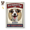 Custom Photo Property Of My Fur Baby - Dog & Cat Personalized Custom 3D Inflated Effect Printed Home Decor Metal Sign - House Warming Gift For Pet Owners, Pet Lovers