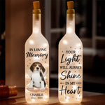 Custom Photo Your Wings Were Ready But My Heart Was Not - Memorial Personalized Custom Bottle Lamp - Sympathy Gift For Dog Lovers, Pet Owners