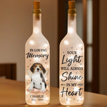 Custom Photo Your Wings Were Ready But My Heart Was Not - Memorial Personalized Custom Bottle Lamp - Sympathy Gift For Dog Lovers, Pet Owners