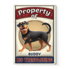 Property Of A Paw-some Dog - Dog Personalized Custom 3D Inflated Effect Printed Home Decor Metal Sign - House Warming Gift For Pet Owners, Pet Lovers