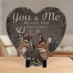 For The Moments That Make Your Love Unique - Couple Personalized Custom Heart Shaped Stone With Stand - Gift For Husband Wife, Anniversary