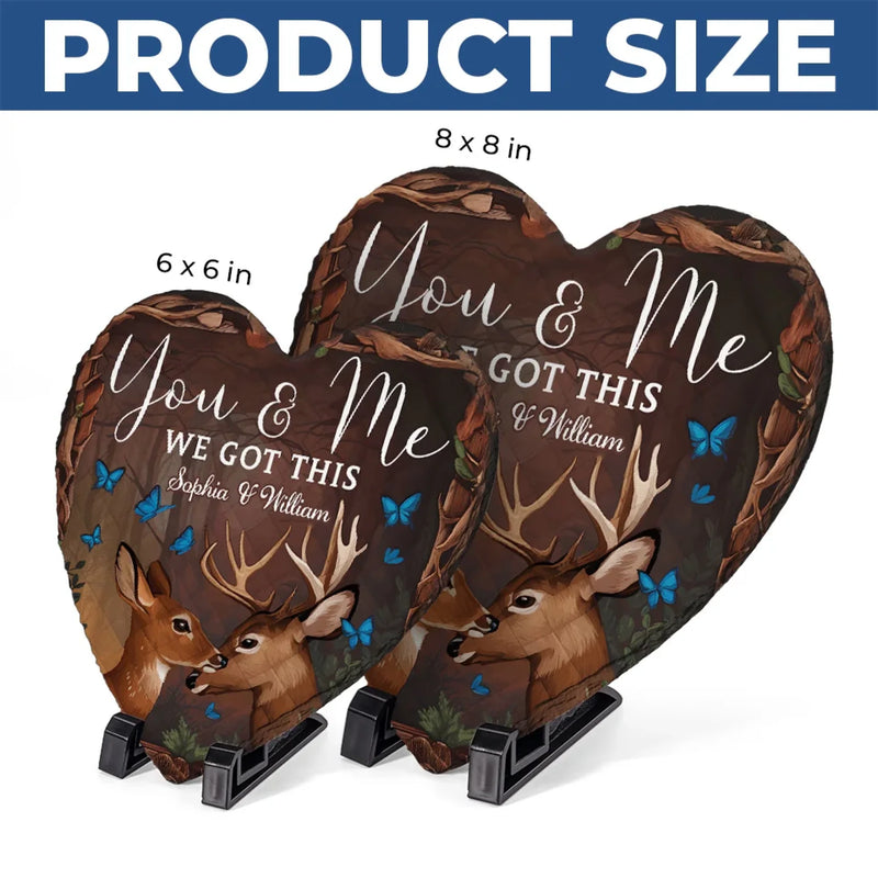 Let Your Love Stand The Test Of Time - Couple Personalized Custom Heart Shaped Stone With Stand - Gift For Husband Wife, Anniversary