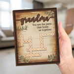 Love Makes You Family - Family Personalized Custom 2-Layered Wooden Plaque With Stand - Mother's Day, Gift For Mom, Grandma