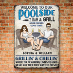 A Fun Way To Make Your Home Feel Like Yours - Couple Personalized Custom Home Decor Metal Sign - Gift For Yourself, Husband Wife, Best Friends, Family Members
