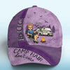 Under The Stars, We Find Peace - Camping Personalized Custom Hat, All Over Print Classic Cap - Gift For Camping Lovers