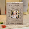 Photo personnalisée 12 raisons pour lesquelles je t'aime - Blocs de construction rectangulaires verticaux personnalisés pour couple - Cadeau pour mari et femme, anniversaire