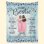 You Are The Sister I Got To Choose - Bestie Personalized Custom Blanket - Gift For Sisters, Best Friends