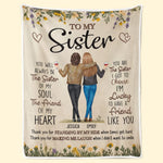 Thank You For Standing By My Side - Bestie Personalized Custom Blanket - Gift For Best Friends, BFF, Sisters