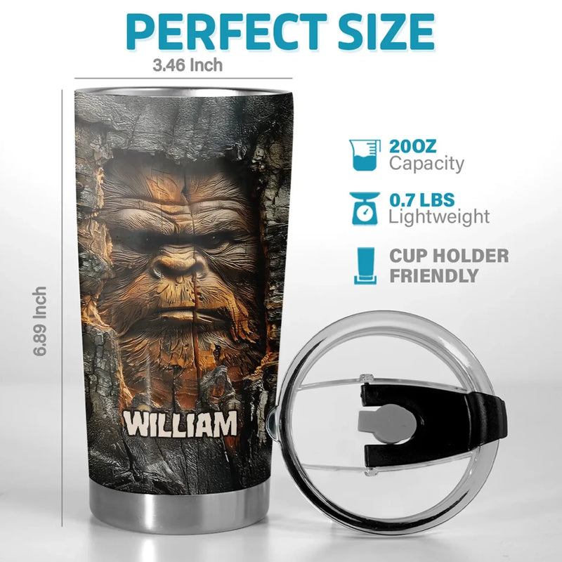 A Fun Way To Start Your Day With A Roar - Family Personalized Custom 3D Inflated Effect Printed Tumbler - Gift For Yourself, Best Friends, Siblings, Family Members