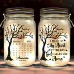 A Little Light To Guide You Through The Tough Days - Memorial Personalized Custom Mason Jar Light - Sympathy Gift For Family Members
