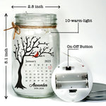 A Little Light To Guide You Through The Tough Days - Memorial Personalized Custom Mason Jar Light - Sympathy Gift For Family Members