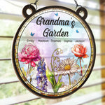 A Grandma’s Love Makes Life Sweeter - Family Personalized Window Hanging Suncatcher - Gift For Grandma