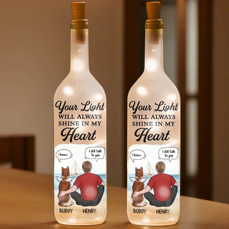 The Love You Gave Me Will Never Fade - Memorial Personalized Custom Bottle Lamp - Sympathy Gift For Pet Owners, Pet Lovers