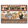 Fur, Friends, And Fun - Dog Personalized Custom Home Decor Metal Sign - House Warming Gift For Pet Owners, Pet Lovers