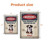 Property Of My Cute Taskmaster - Dog Personalized Custom 3D Inflated Effect Printed Home Decor Metal Sign - House Warming Gift For Pet Owners, Pet Lovers