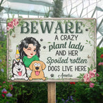 My Happy Place - Dog Personalized Custom Home Decor Metal Sign - House Warming Gift For Dog Lovers, Gardeners