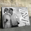 Photo personnalisée « Je t'aime encore plus à chaque instant » - Toile horizontale personnalisée pour couple - Cadeau pour mari et femme, anniversaire