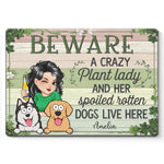 Dogs Make The Garden Lively - Dog Personalized Custom Home Decor Metal Sign - House Warming Gift For Pet Owners, Pet Lovers