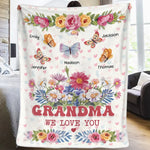 A Cozy Way To Celebrate The Love That Never Fades - Family Personalized Custom Blanket - Mother's Day Gift For Mom, Grandma