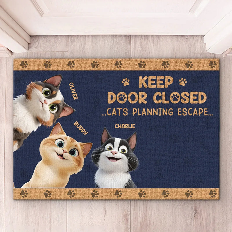 Cats On A Mission - Cat Personalized Custom Home Decor Decorative Mat - House Warming Gift For Cat Lovers