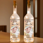 Custom Photo I'm As Lucky As Can Be - Family Personalized Custom Bottle Lamp - Baby Shower Gift, Gift For New Moms, Mom