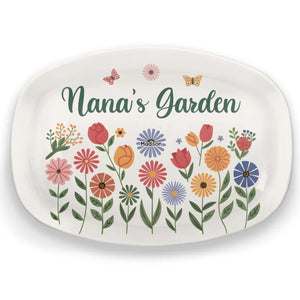 L'amour de grand-mère est un rayon de soleil pour les petites fleurs - Plateau personnalisé familial - Cadeau pour maman, grand-mère