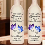 We Stand By Your Side Always - Memorial Personalized Custom Bottle Lamp - Sympathy Gift For Family Members