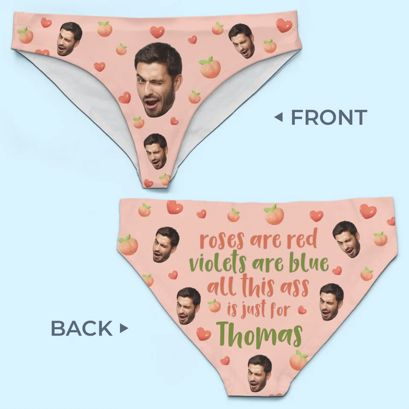 Custom Photo Property Of My Lover’s Hands - Couple Personalized Women Briefs - Gift For Husband Wife, Anniversary
