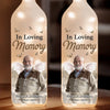 Custom Photo Our Hearts Are Forever With You - Memorial Personalized Custom Bottle Lamp - Sympathy Gift For Family Members