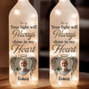 Custom Photo Together In Every Step You Take - Memorial Personalized Custom Bottle Lamp - Sympathy Gift For Family Members