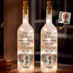 Custom Photo Together In Every Step You Take - Memorial Personalized Custom Bottle Lamp - Sympathy Gift For Family