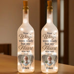 Custom Photo Together In Every Step You Take - Memorial Personalized Custom Bottle Lamp - Sympathy Gift For Family