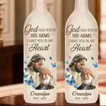 Custom Photo Memorial Grandpa Gifts - Personalized Bottle Lamp