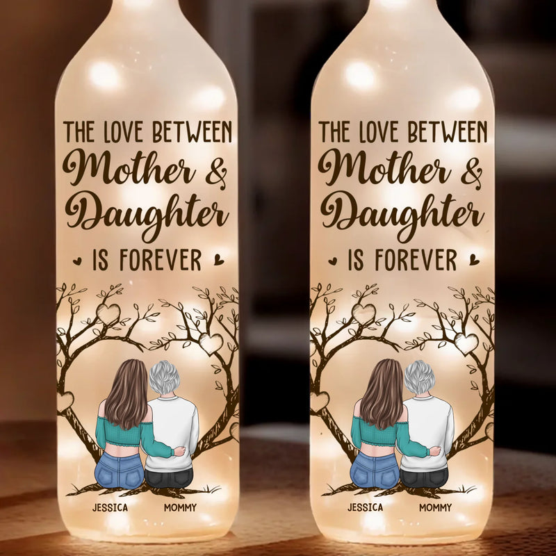 A Bond Built On Laughter, Love - Family Personalized Custom Bottle Lamp - Gift For Mom, Daughter