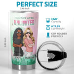 To The Moon And Beyond, Bestie - Bestie Personalized Custom Tumbler - Gift For Best Friends, BFF, Sisters