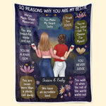 You're The Sister I Got To Choose For Myself - Bestie Personalized Custom Blanket - Gift For Best Friends, BFF, Sisters