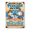 Sizzling Love, Just Like The Grill - Couple Personalized Custom Home Decor Metal Sign - Gift For Yourself, Husband Wife, Best Friends, Family Members