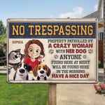A Crazy Woman With Her Dog - Dog Personalized Custom 3D Inflated Effect Printed Home Decor Metal Sign - House Warming Gift For Pet Owners, Pet Lovers