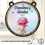 A Grandma’s Love Makes Life Sweeter - Family Personalized Window Hanging Suncatcher - Gift For Grandma